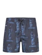 Nb Bar Nikben Swimtrunks Grey Blue Nikben