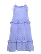 Maxi Strap Frill Dress Blue Stella Nova