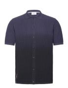 Dip Dab Knitted Shirt Blue Percival