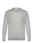 Fine Merino V-Neck Knit Grey Tom Tailor