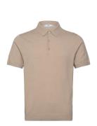 Fine-Knit Polo Shirt Beige Mango