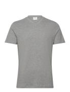 Slim-Fit Cotton V-Neck T-Shirt Grey Mango