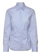 Fitted Cotton Shirt Blue Mango