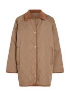 Md Lw Quilted Reversible Coat Brown Tommy Hilfiger