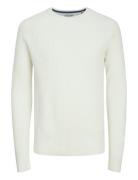 Jjpannel Knit Crew Neck Aw24 White Jack & J S