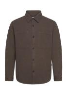 Slh-Heavy Twill Overshirt Ls Noos Brown Selected Homme