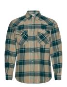 Flannel Western Shirt Green Wrangler