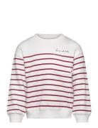 Striped Cotton-Blend Sweatshirt White Mango