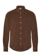 Cfanton Ls Bd Baby Cord Shirt Brown Casual Friday