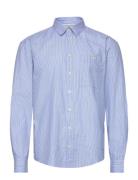 Cfalvin Ls Dobby Striped Shirt Blue Casual Friday