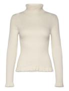 Sherry Frill Knit Top Cream NORR