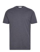 Basic Tee S/S In Melange Navy Lindbergh