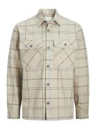 Jprraymond Melange Check Ls Overshirt Sn Beige Jack & J S