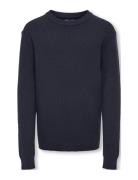 Kobphil Crew Neck Pullover L/S Knt Navy Kids Only