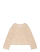 Nmfvenja Ls Loose Short Knit Beige Name It