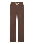 Elastic Waist Corduroy Pants Brown Lindbergh