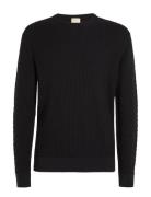 Small Basquet Weave Cn Sweater Black Calvin Klein