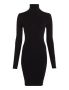 Woven Label Tight Sweater Dress Black Calvin Klein Jeans