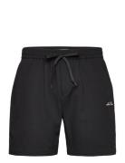 Stan Seersucker Swim Shorts 2.0 Black Les Deux