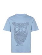 Regular Fit Mountain T-Shirt - Rege Blue Knowledge Cotton Apparel