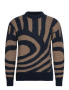 Hairy Big Waves Dropped Shoulder Sweater Brown Scotch & Soda