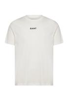 Contrast Small Logo Tshirt Cream GANT