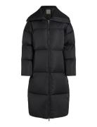 Mw Padded Satin Coat Black Calvin Klein