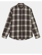 Akleif Flannel Check Shirt Brown Anerkjendt