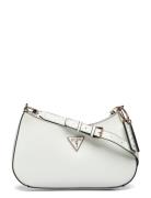 Noelle Top Zip Shoulder Bag White GUESS