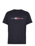 Hilfiger Flag Embro Tee Navy Tommy Hilfiger