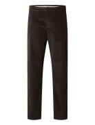 Slh196-Straight Miles Cord Pant W Noos Brown Selected Homme