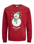 Jjxmas Jolly Sweat Crew Neck Red Jack & J S