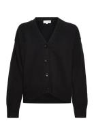 V-Neck Wide Cardigan Black Davida Cashmere