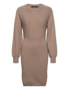 Vmhollykaris Ls O-Neck Dress Ga Boo Beige Vero Moda