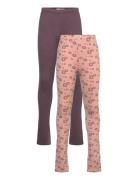 Sweat Leggings W.aop Purple Minymo