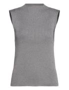 Slflura Lurex Sl Knit High Neck Grey Selected Femme