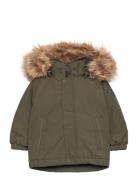 Parka W. Fake Fur Green Color Kids