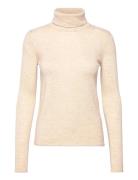 Rmwsofia Wool Ls Roll-Neck Knit Cream RM By Rosemunde