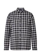 Edith Organic Cotton Flannel Check Shirt Navy Lexington Clothing