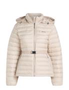 Lw Padded Smocking Jacket Cream Calvin Klein