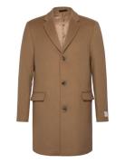 Fine Wool Blend Coat Beige Calvin Klein