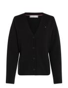 Soft Wool V-Nk Cardigan Black Tommy Hilfiger