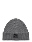 Cotton Ribbed Beanie Grey GANT