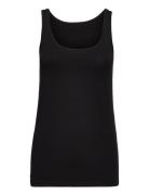 Basic Cotton Tank Top Black Femilet