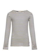 T-Shirt L/S Modal Striped Beige Petit Piao