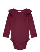 Body L/S Modal Frill Red Petit Piao