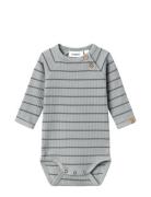 Nbmkail Ls Slim Body Lil Noos Grey Lil'Atelier