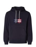 Kevin Organic Cotton Logo Hoodie Navy Lexington Clothing