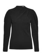 Slfmarwa Ls High Neck Top Black Selected Femme