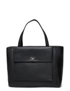 Ck Medium Shopper W/Pocket Black Calvin Klein